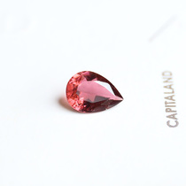 2 17 carat natural red Beaver Naked Stone Drop Ring Elegant Pear Shaped Fire Color Shiny Crystal Permeable Woman