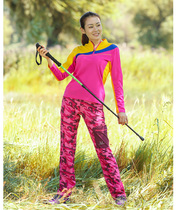 Womens casual outdoor summer slim-fit breathable thin running mountaineering long-sleeved T-shirt quick-drying clothes Quick-drying clothes