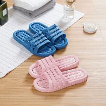 Bathing slippers leaking bathroom non-slip men and women hollow massage toilet sandals home indoor Spring