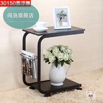 a Mini living room bedside movable sofa Small table corner several sides several sides table Lazy coffee table with wheels Modern jane