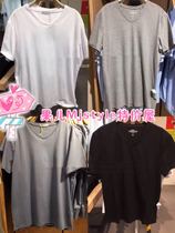 MjstyleTOPFEELING counter men basic V-neck short sleeve T-shirt 619610090 multi-color