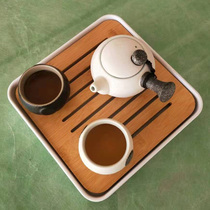 Small tea set set Household single simple modern Japanese-style cup set Kung fu hotel room dry-soaked bamboo tea table