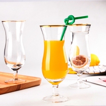 Export French gold border juice cup breakfast cup Milk Cup beverage cup glass goblet cold drink cup