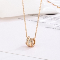 Yin Shihai rotatable small waist necklace s925925 gold-plated pendant shaking sound with the same simple Baojia necklace