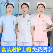 Nurse uniform long sleeve female split suit summer short sleeve blue two-piece overalls short nurse care clothing