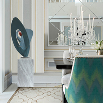 Modern geometric metal abstract sculpture Hotel restaurant entrance installation display Sales office model room decoration ornaments