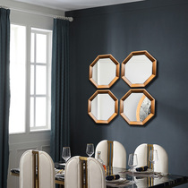 Customized European hotel model room living room entrance decoration mirror background wall porch combination hanging mirror wall decoration