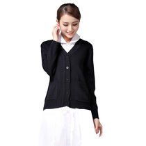 Wool material nurse sweater womens coat cardigan sweater cardigan sweater warm plus velvet padded nurse uniform