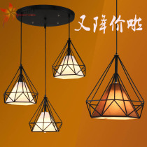 loft bar bar Internet cafe barber shop cashier counter aisle creative modern minimalist restaurant three head Nordic chandelier