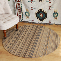 Cézanne modern simple hand-sided round sisal carpet Nordic living room coffee table blanket study swivel chair floor mat customization