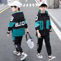 Childrens Clothing Boy Spring Clothing Suit 2022 New Spring Autumn Season CUHK Children Three Sets Of Foreign Air Boy Sports Tide