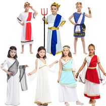 Childrens Day performance costume cos Roman Greece Princess Athena God king Zeus Poseidon clothes