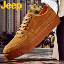 JEEP JEEP board shoes mens shoes 2021 new casual leather shoes mens summer breathable trendy shoes men