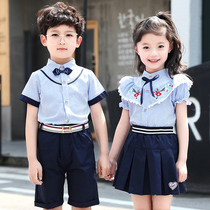 Childrens school uniforms 2022 new CUHK boy boy Summer elementary school childrens class clothes girls Summer Shenzhen Kindergarten clothes