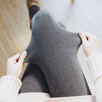 Leggings women's autumn and winter plus velvet padded high waist slim stretch slim pantyhose thread shaping warm can be worn outside