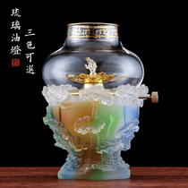 Round Tong Old Fabric Lotus Oil Lights Buddha Liquid Buddha Buddha Light Buddha Light Buddha Light