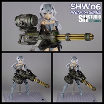SH STUDIOSH W06 1 12 FAG machine goddess device weapon Green gun resin GK