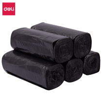 Del Garbage Bag Point Break Kitchen Toilet Garbage Plastic Bag Household Disposable Black Thickened Garbage Bag 40x45cm Office Sanitary Cleaning Bag
