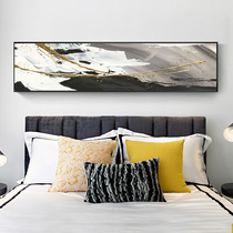 Oil painting banner pure hand-painted black and white bedside painting modern living room sofa background wall decorative painting bedroom abstract hanging painting