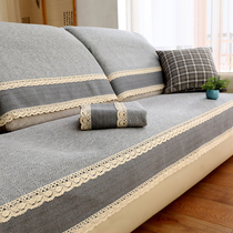 Sofa cushion cotton and linen summer linen material cushion light luxury modern high-end summer summer style set of four seasons universal