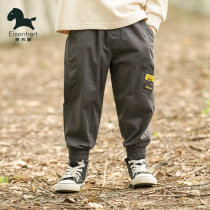 (Discount)Boys  autumn pants Casual drawstring pants Childrens Korean version of mens baby pants tide