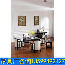 New Chinese Hotel Dining Table And Chairs Combination 4 People Modern Beekeeping Hall Reception Table And Chairs Villa Clubhouse house furniture