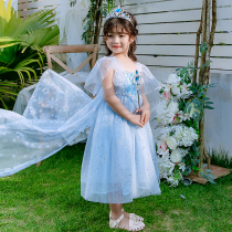 Girls Summer Princess Princess Dress 2022 Summer Dress New Childrens Ice And Snow Chic Dress With Dress Skirt