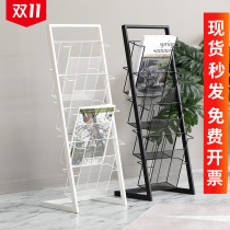 Metal newspaper rack magazine rack book rack data rack brochure single rack display rack book book storage rack