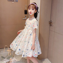 UK next sara girls foreign style lace princess dress 2021 summer new children Girl dress