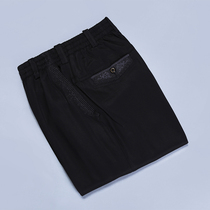 Baifulong Tencel Chinese Tang dress casual pants Medium high waist elastic waist dual-use loose casual pants