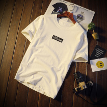 Summer short sleeve T-shirt men Korean trend round neck base shirt body shirt cotton fat size half sleeve clothes