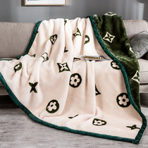 Winter thickened milk velvet blanket bed sheet Raschel velvet office nap blanket coral velvet single cover blanket