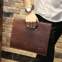 Big leather bag Fashion handbag Business bag Document bag Mens bag Casual envelope bag
