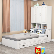 European Tatami bed Modern simple multi-function storage wardrobe One-piece bed Small apartment bed cabinet combination Master bedroom