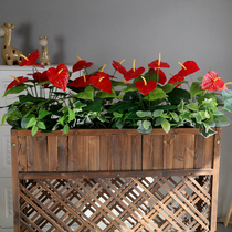 Simulation green planting suit combined fake flower emulation flower partition flower box sales floor with restaurant decoration flower and grass