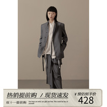 VAPOURBLUE new Chinese style Zhongshan suit autumn mens and womens high-end design sense niche casual suit jacket