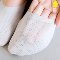 Ice stockings Childrens socks shallow mouth summer thin hollow mesh boat socks Womens pure cotton bottom silicone non-slip invisible socks