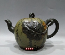 Yixing purple sand pot pure handmade large capacity teapot teapot tea set famous authentic purple clay antique pot watermelon pot