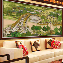 Cross-stitch Qingming Shanghe figure 2021 new living room embroidery large 1 5 meters hand-down famous painting Chinese style panorama