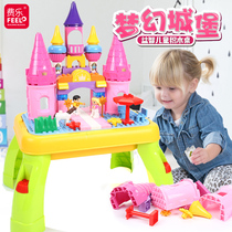 Fei Le Princess City Series Castle Multifunctional Building Blocks Table Childrens Toys Assemble Puzzle legao