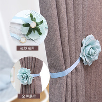 Magnet Curtain Buckle Strap Tie Rope Creative Curtain Clips Flowers Cute Korean Style Curtain Strap Lacing Brief modern