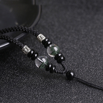 925 Silver Green Ghost Crystal Necklace Jewelry Rope Pendant Pendant Jade Pendant Neck Lanyard Jade Men and Women