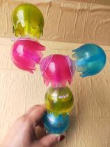 Export jellyfish sucker toy suction toy recognition color stacked high table tease toy