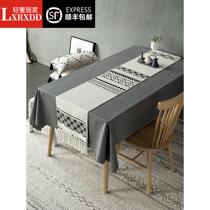 LXRXDD Tea Table Flag Nordic Table Cloth Long strip Modern minimalist in luxury Su TV Cabinet Dining Table
