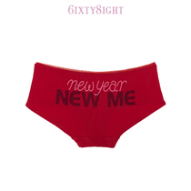 6IXTY8IGHT 68 red year official printed crotch cotton boxer underwear ladies PT06724