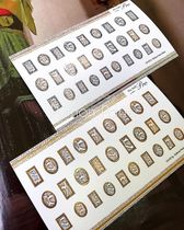 (Spot)Japan sha-nail charm Hot Phnom Penh frame Mysterious snake pattern ins Small red book nail sticker