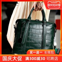 Leather women bag 2021 new hand carry leisure shoulder shoulder bag head layer cowhide bag ladies large capacity Hand bag