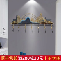 Inlet creative adhesive hook Iron fortune deer adhesive hook entrance key entrance door Wall Wall wall hanging non-perforated decorative adhesive hook