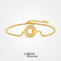 British Museum bracelet female summer sterling silver 2021 New Golden ins light luxury niche design birthday gift