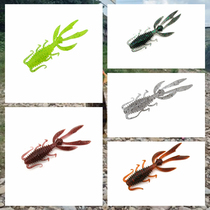 Luya bass lead hook soft bait shrimp Mandarin fish reverse fishing crank hook crayfish hammer shrimp root fishing tail shrimp soft bait